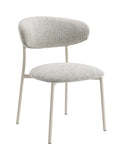 Kalam Light Gray Fabric Finish Side Chair Set Of 2 Gray Fabric