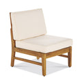 Perla 5 Pcs Sofa Set, Cream Cream Acacia Wood