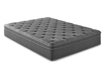 13" Quilted Eurotop Hybrid Queen Mattress, Plush Gray Foam Spring Queen