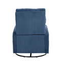 Jiada Upholstered Swivel Glider.Flannel Fabric.Rocking Chair For Nursery In Navy Blue.Modern Style One Left Bag Navy Blue Primary Living Space Foam Fabric Metal
