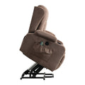 Power Lift Recliner Chair Recliners For Elderly With Heat And Massage Recliner Chair For Living Room With Infinite Position And Side Pocket,Usb Charge Port Brown Brown Power Push Button Soft Heavy Duty Cotton Wood Metal