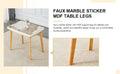 White Stone Burning Tabletop With Rubber Wooden Legs, Foldable Computer Desk, Foldable Office Desk,4 Modern Chairs Can Rotate 360 Degrees,The Seat Cushion Is Made Of Pu Material. Zd 1545Sc 003 White Sintered Stone
