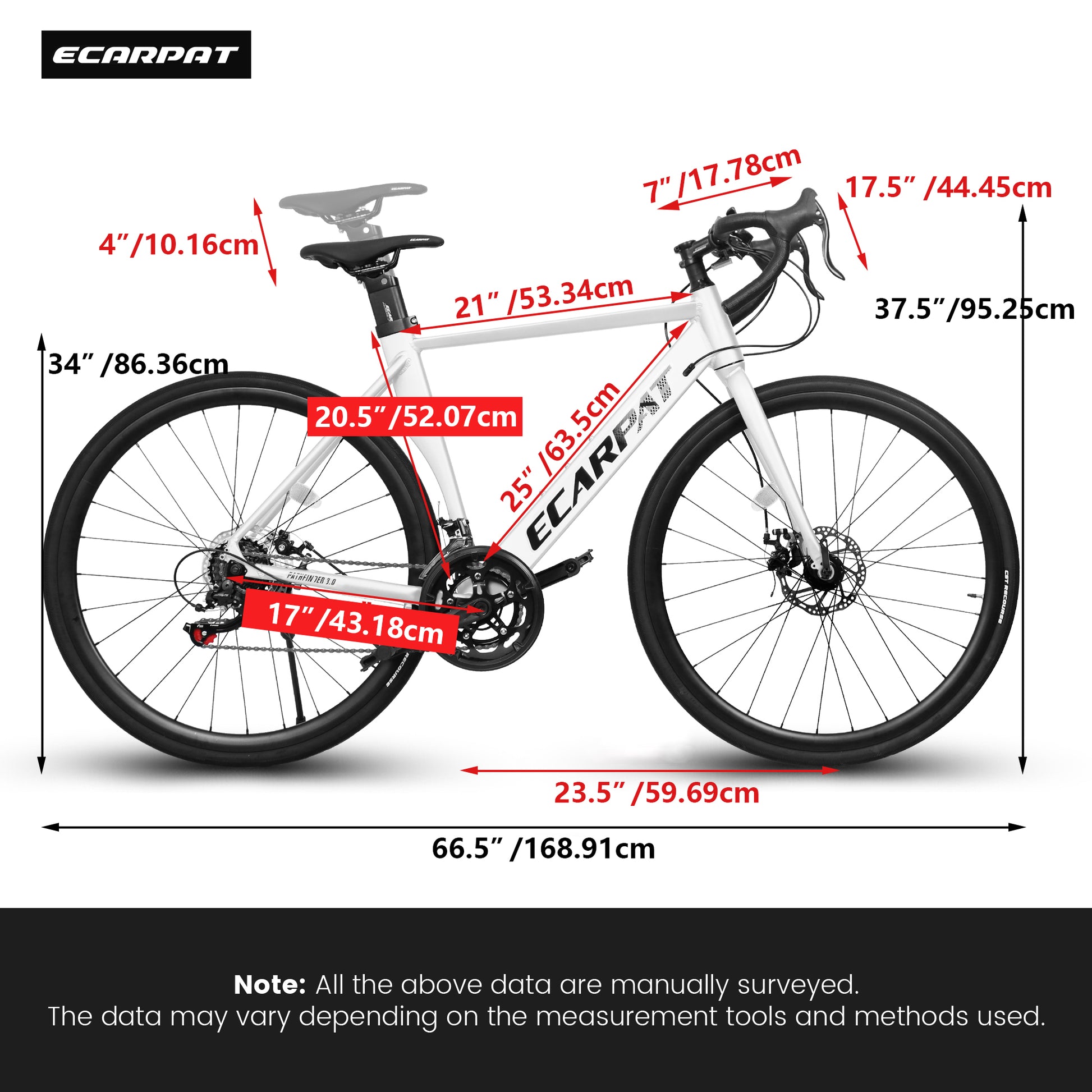 A28315 Road Bike, 14 Speed Aluminium Frame Disc Brakes, Disc Brakes Men'S Women'S Road Bike White Aluminium