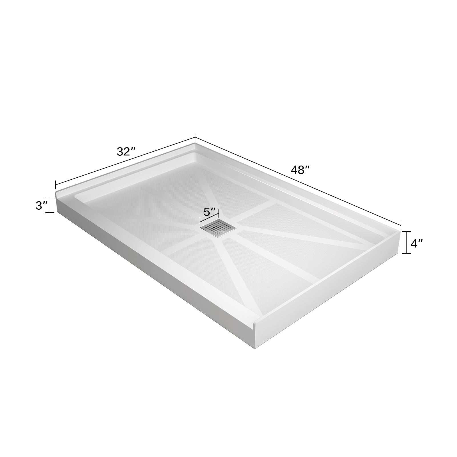 Glasstone Shower Base Smc Solid White Finish 4832 White Bathroom Stainless Steel
