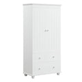 Tall Storage Cabinet With Three Drawers For Bathroom Office, White White Mdf