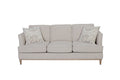 Sofa With 3 Reversable Cushions And 2 Pillows Off White Upholstered 3 Seat
