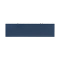 Unique Features Of A Four Door Cabinet With Two Tone Triangular Pattern Doors, Suitable For Entryway, Hallway, Living Room 3 4 Spaces Navy Blue Primary Living Space Adjustable Shelves Artsy,Contemporary Mdf