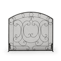 Fireplace Screen Black Iron