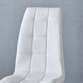 Modern Lattice Designdining Chair With Gold Metal Legs Set Of 4 Gold White Metal