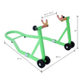 Motorcycle Stand 1000Lb Sport Bike Front And Rear Wheel Lift Swingarm Paddock Stands Black U Green Green Steel