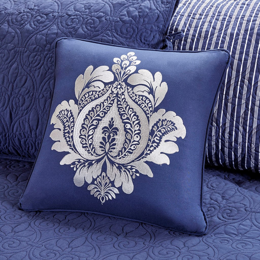 6 Piece Reversible Daybed Cover Set Navy Daybed Navy Cotton