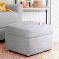 Soho Ottoman In Grey Grey Fabric