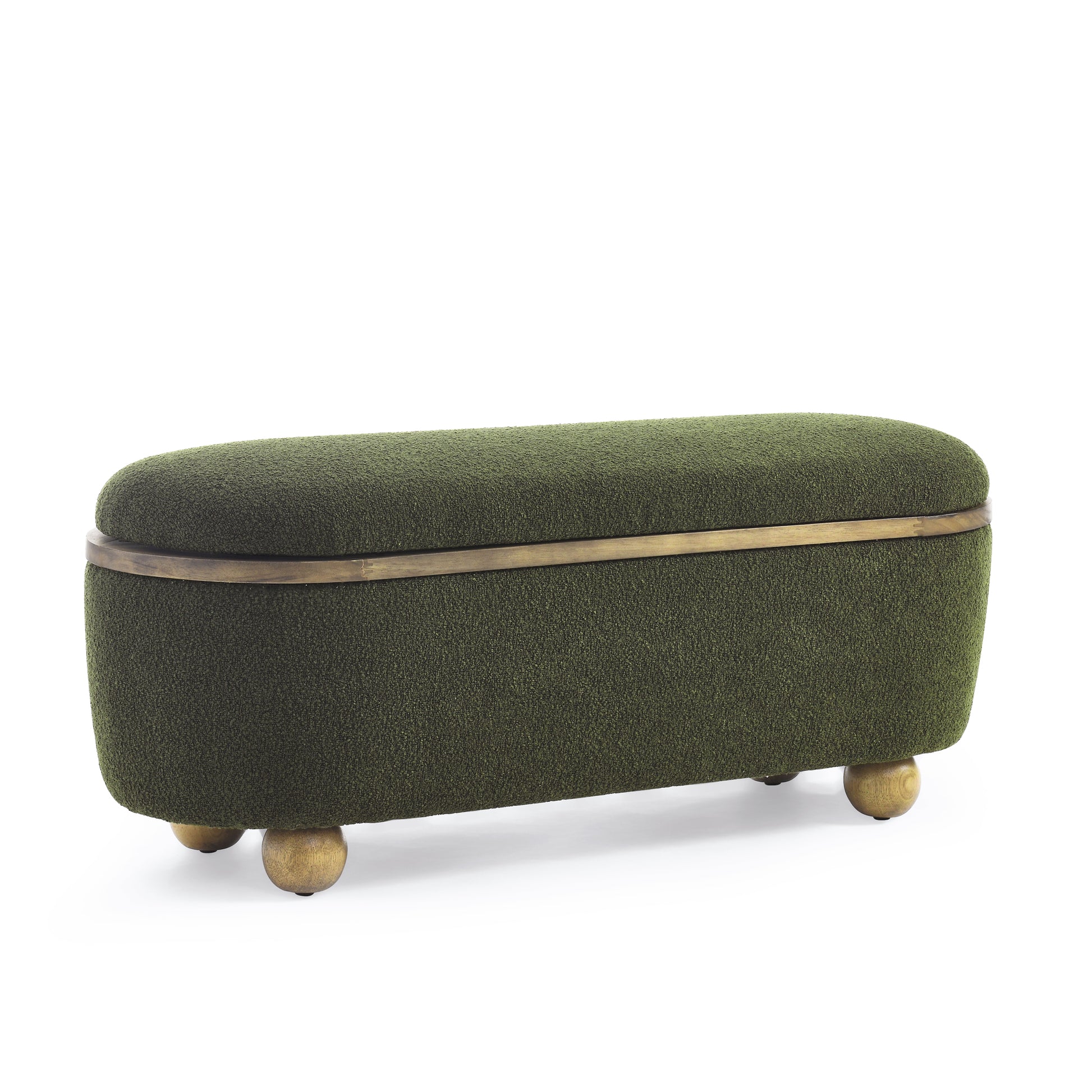 Storage Ottoman Bench, Upholstered End Of Bed Ottoman Bench With Storage And Seating, Large Blanket Storage Bench For Foot Rest In Bedroom, Living Room, Entryway, Dark Green Dark Green Foam