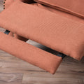 Push Rack Recliner Orange Fabric