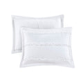 4 Piece 2 In 1 Duvet Set King White Cotton