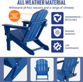 Folding Adirondack Chair, Relaxing Stackable Arm Rest Ergonomic Hdpe All Weather Adirondack Chair No Adirondack Navy Blue Uv Resistant Frame Garden & Outdoor American Design,American Traditional Complete Patio Sets Hdpe