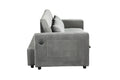 3 In 1 Sleeper Sofa Couch Bed Twin Gray Fabric