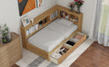 Twin Size Daybed With Two Storage Drawers, Storage Cabinets And Usb Ports, Wood Color Twin Wood Solid Wood Mdf