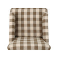 Harrison Tufted Club Chair Brown Fabric