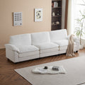 Modular Sectional Sofa With Movable Ottoman,L Shaped Corduroy Fabric Couch With High Supportive & Soft Sponges And Removable Ottoman, Sleeper Comfy Upholstered Furniture For Living Room Beige Beige