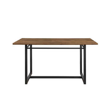 Modern Industrial Metal And Wood 10015 Inch Rectangle Dining Table Rustic Oak Oak Mdf Mdf