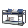 Grey Twin Loft Bed With Ladder Twin Grey Wood Bedroom Pine Slat Beds Wood