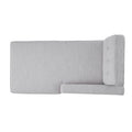 Right Chaise Lounge Light Grey Fabric 3 Seat