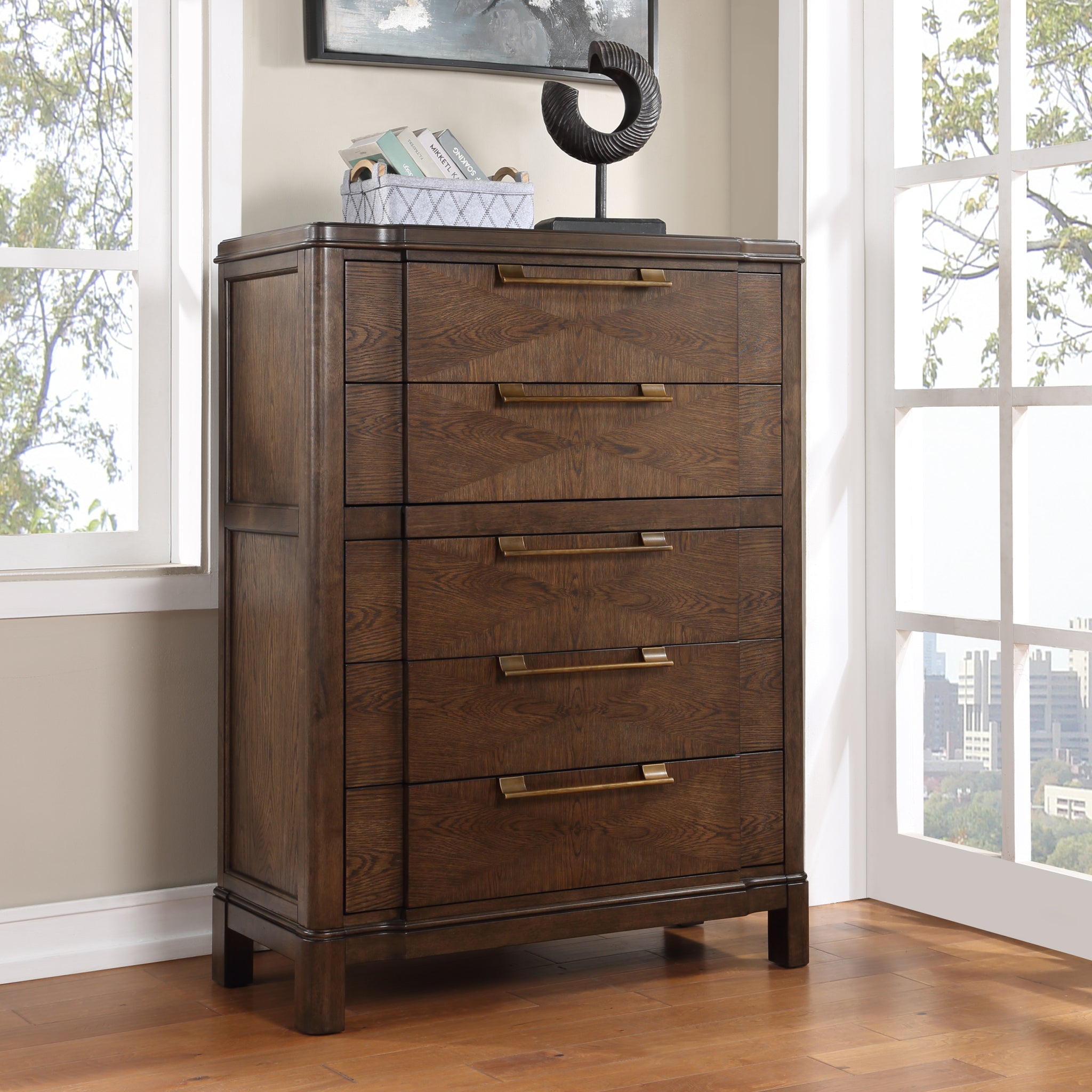 Milan Chest Dark Brown Dark Brown Wood