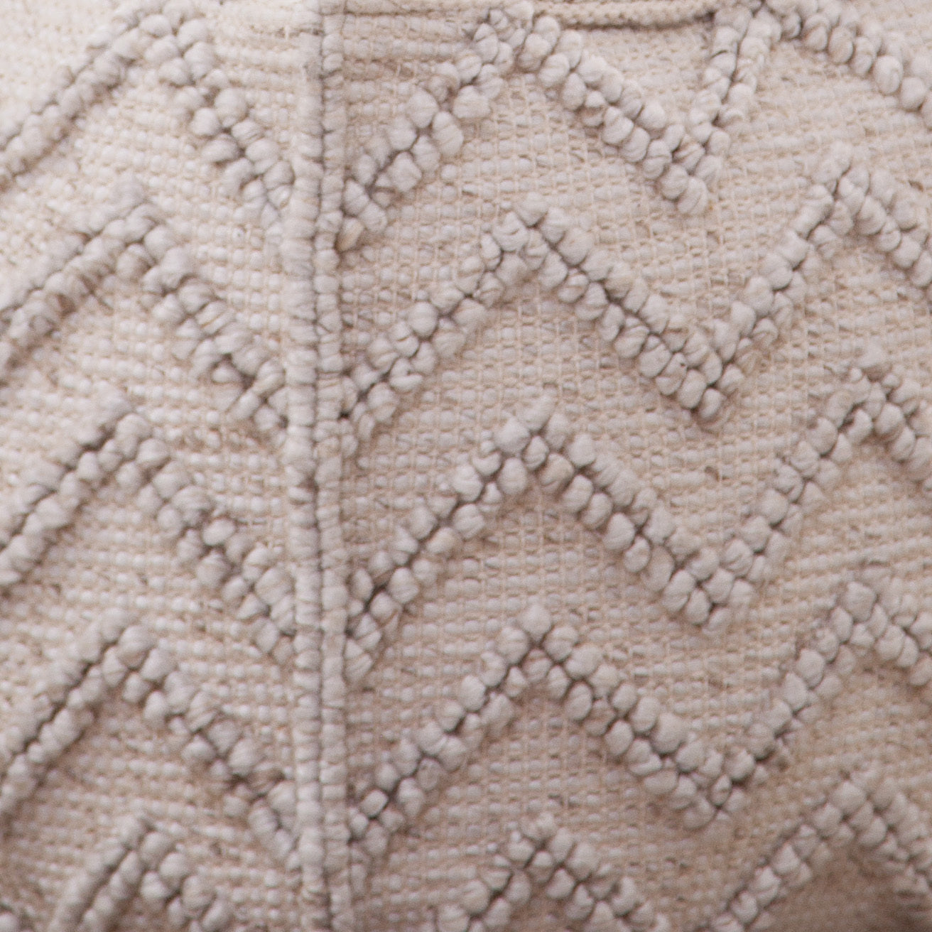 Kenzari Square Zigzag Handwoven Gray Gray Fabric