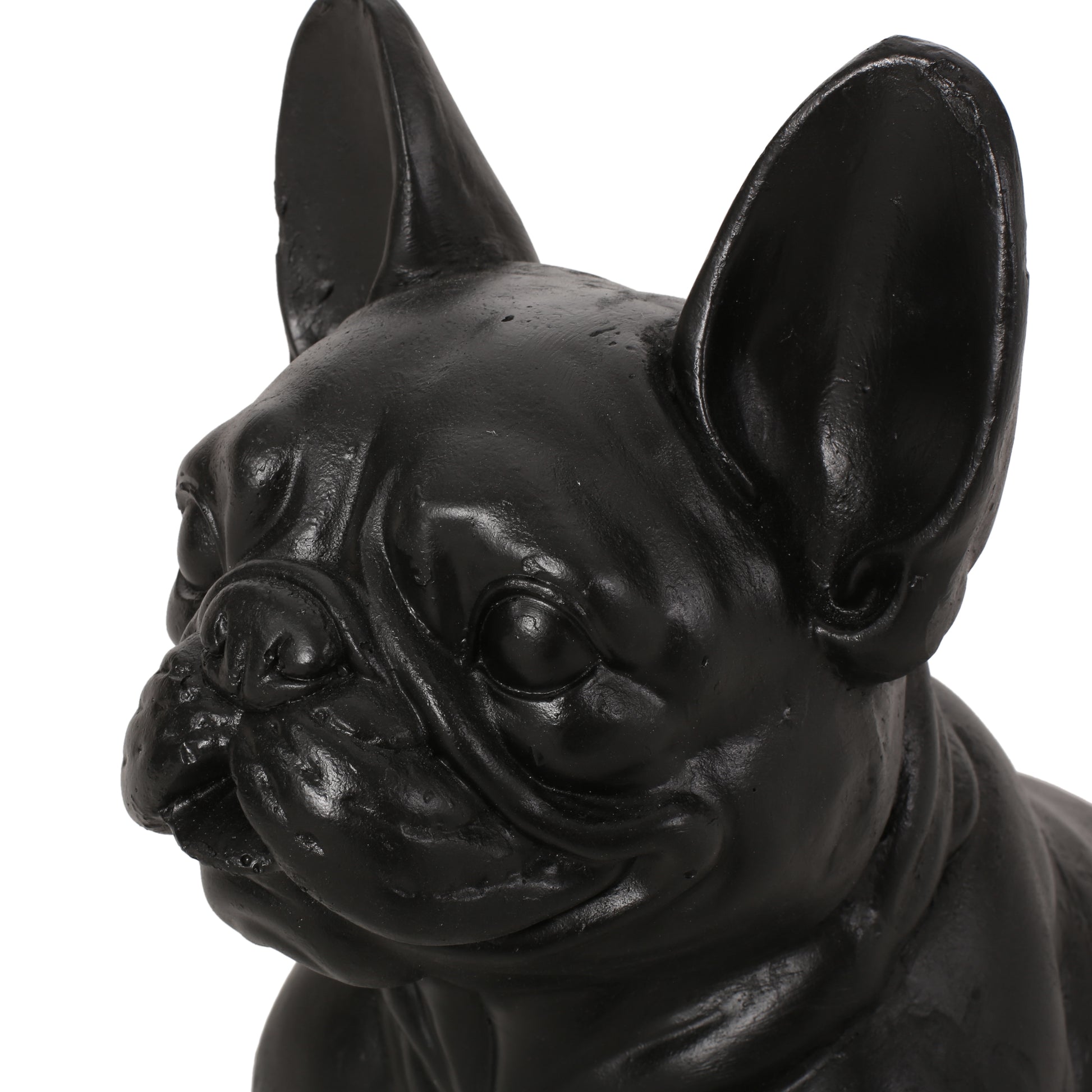 Dog Garden Sculpture Black Glass