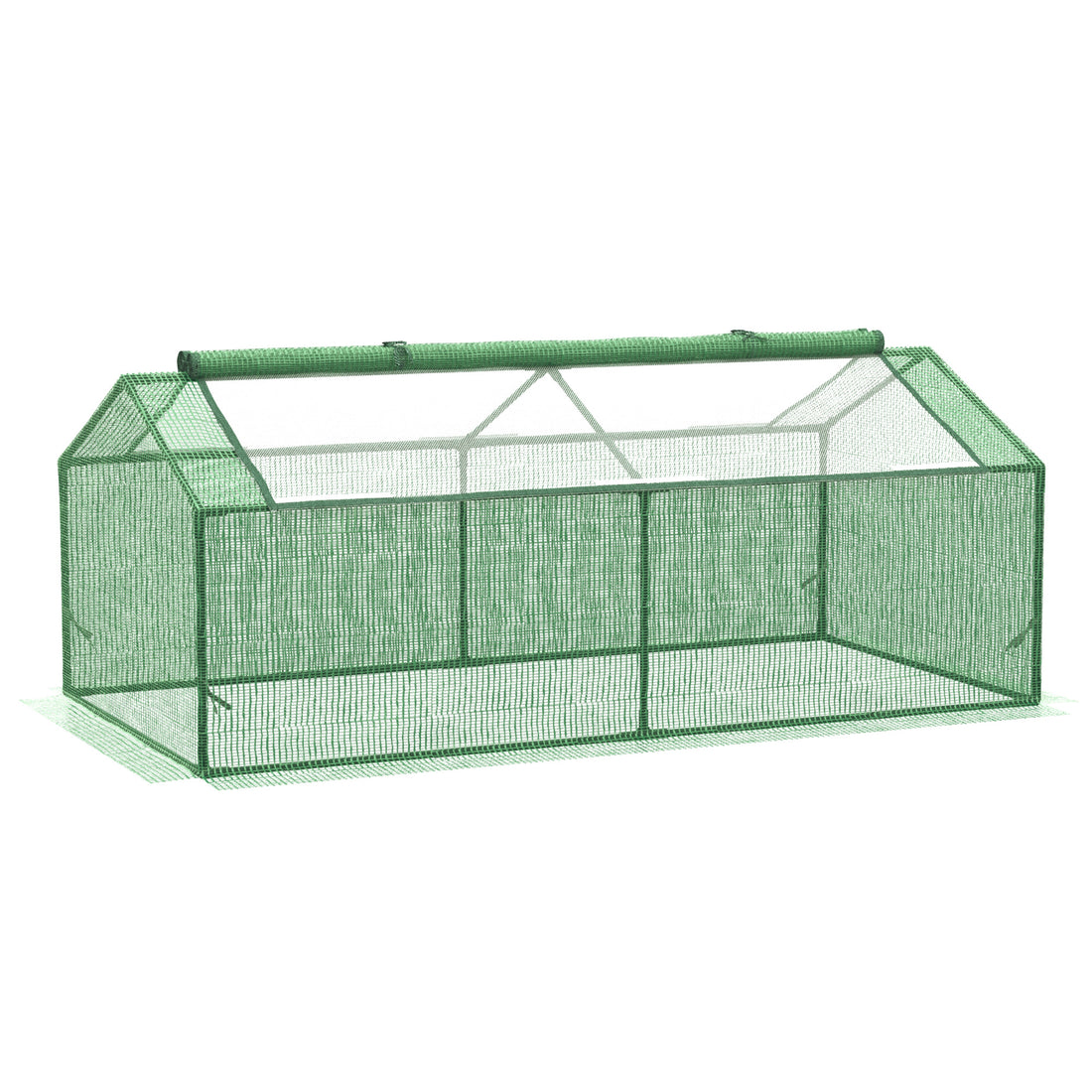 Outsunny 71" X 36" X 28" Mini Greenhouse Portable Hot House For Plants With Large Zipper Windows For Outdoor, Indoor, Garden, Green Green Steel