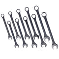Metric Jumbo Combination Wrench Set Extra Large,10 Pc Metric Black Oxide Jumbo Combo Wrench Set 34 50Mm With Pouch Black Carbon Steel