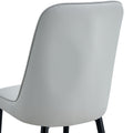 Table And Chair Set.A Morden Table With White Imitation Marble Patterned Stone Burning Tabletop With Golden Metal Legs.Paried With 4 Chairs With Pu Leather Backrest And Black Metal Legs. Light Gray,White Gold Seats 4 Metal,Sintered Stone