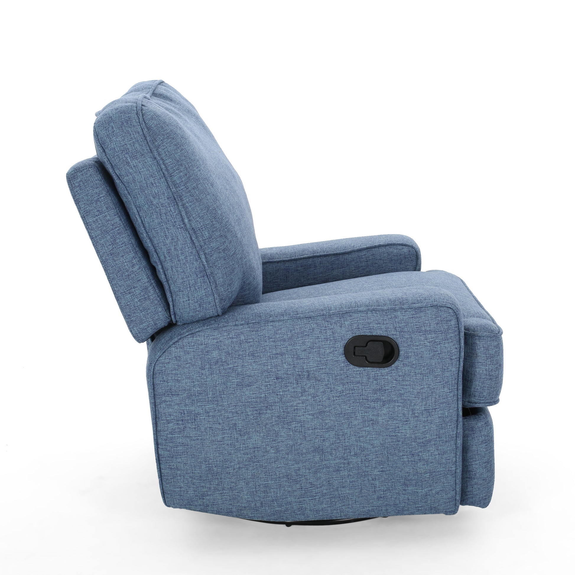 36" Wide Manual Standard Recliner Navy Blue Fabric