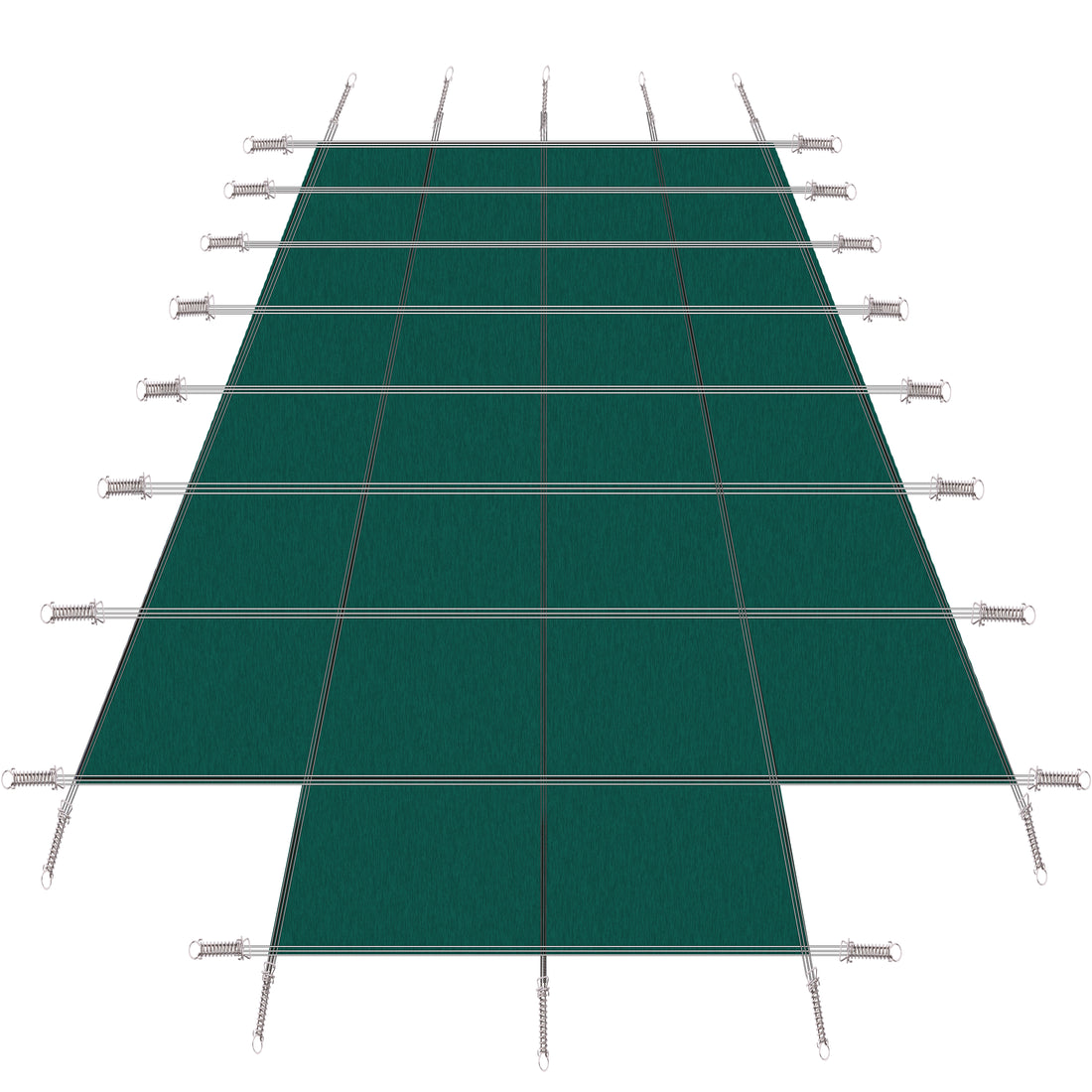 Pool Safety Cover, Fits 18X36Ft Rectangular Inground Winter Swimming Pools, With 4X8Ft Center End Step, Triple Stitched High Strength Mesh Pp, Great Rain Permeability, Installation Hardware,Green Mesh Green Polypropylene