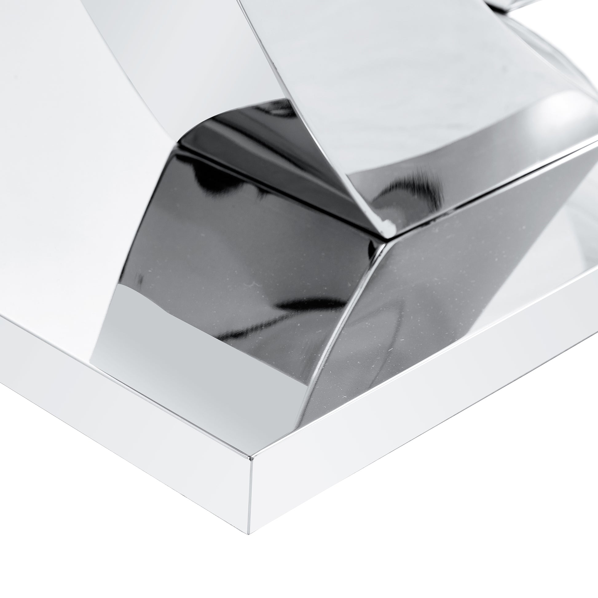 Table And Chair Set.Modern Dining Table,Tempered Glass Tabletop And Silver Colored Leg.Paired With 6 Soft And Comfortable High Quality White Pu Dining Chairs With Silver Legs. Silver,White Seats 6