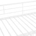 Full Over Full Size Metal Bunk Bed With Slide And Guardrails, White Full White Metal