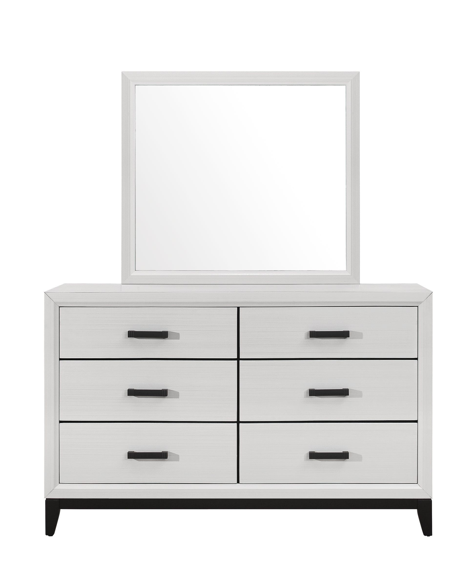 Mirage White Dresser White Rubber Wood