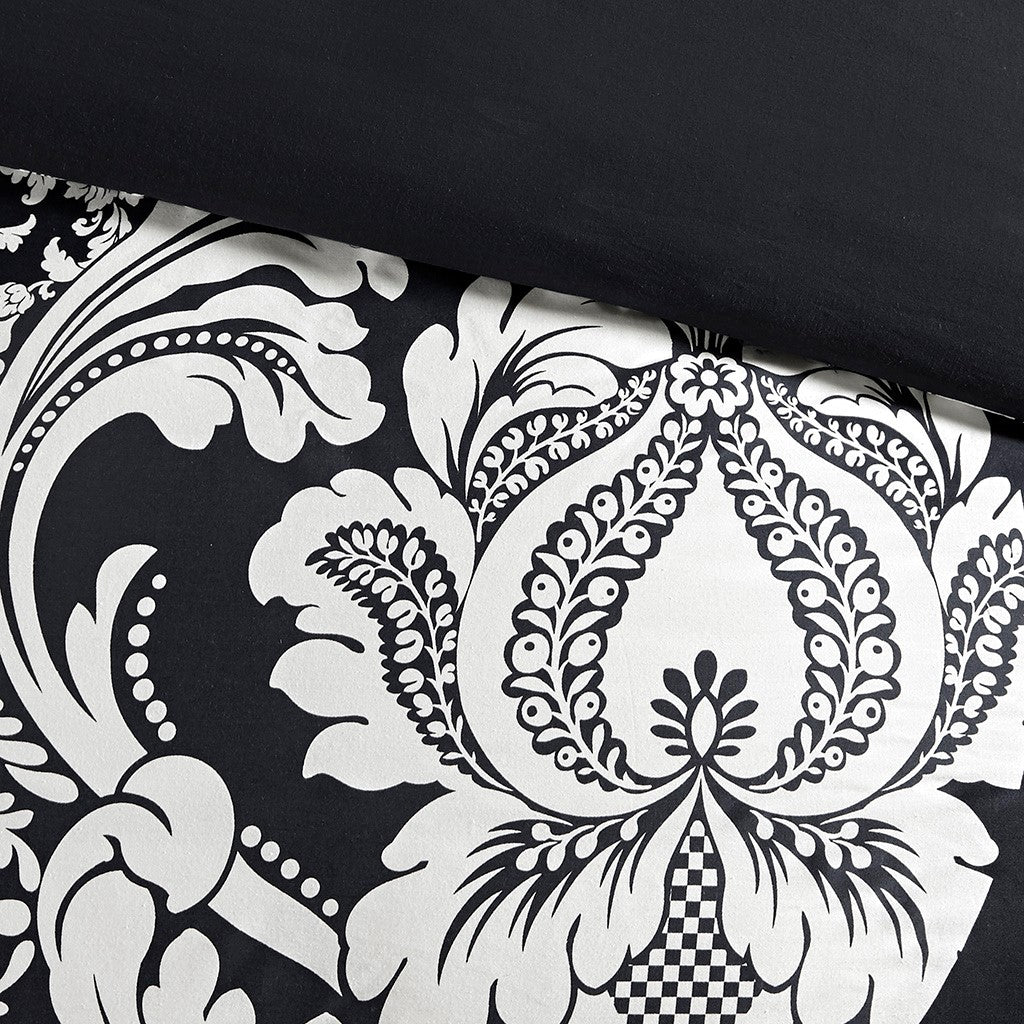 6 Piece Printed Duvet Cover Set Queen Multicolor Polyester