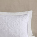 3 Piece Reversible Bedspread Set White King Cal King King White Polyester
