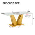 Modern Minimalist Rectangular Dining Table, 0.4 