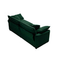 Modern Fabric Living Room Sofa With 4 Pillows Upholstered Large Deep Seating Loveseat, Green Corduroy Green Corduroy 2 Seat