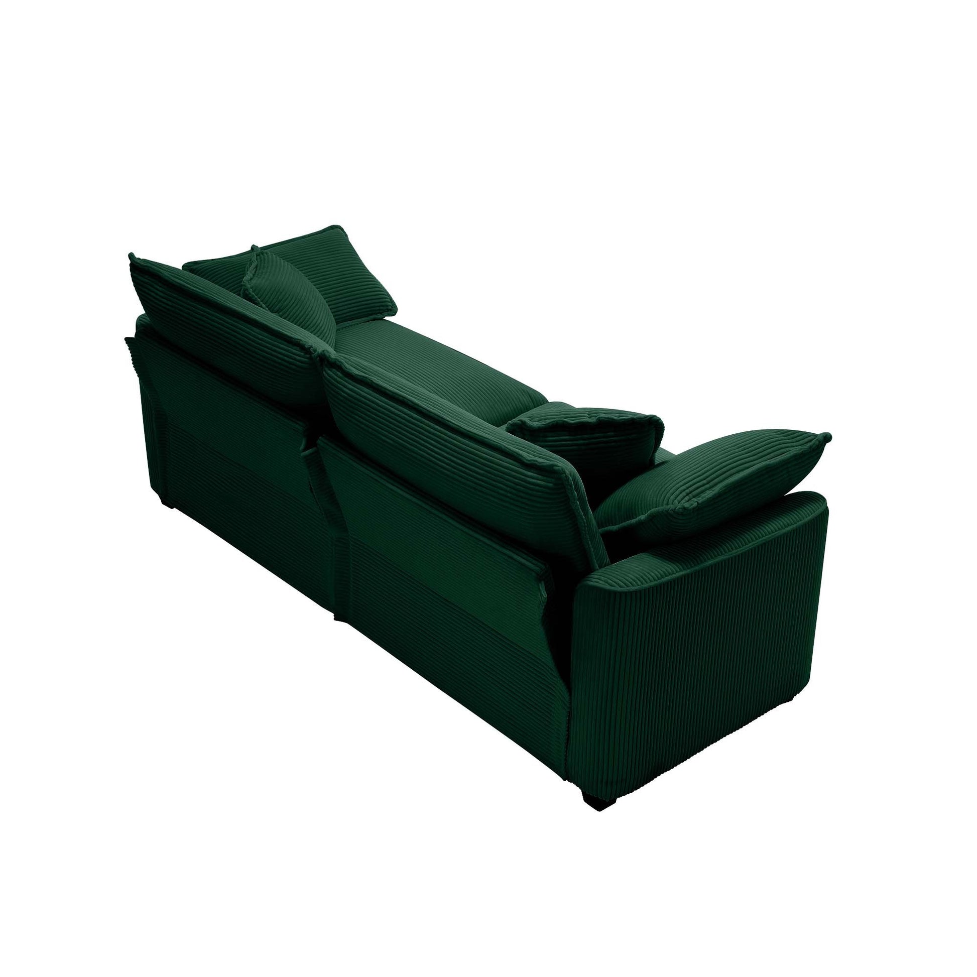 Modern Living Room Sofa Two Piece Set, Suitable For Living Room And Bedroom Sofa Set, Consists Of A Single Seat And A 3 Seater Sofas, Green Corduroy Green Corduroy 3 Seat