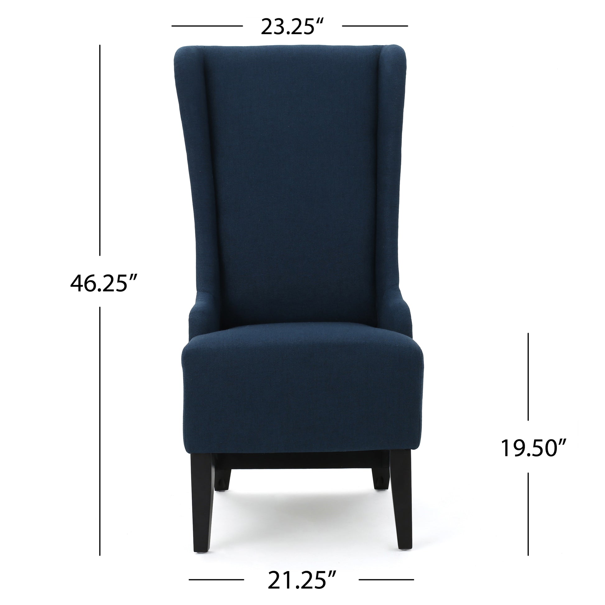 Dining Chair Navy Blue Fabric