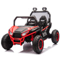 24V Two Seater Kids Ride On Utv W Parents Control,400W Super Power,Four Wheel Suspension,Led Light With Rear Searchlight,Bluetooth,Mp3,Music,Rear Storage Space,Speeds 3.73 4.97Mph For Kids Aged 3 . Red 50 99 Lbs Polypropylene