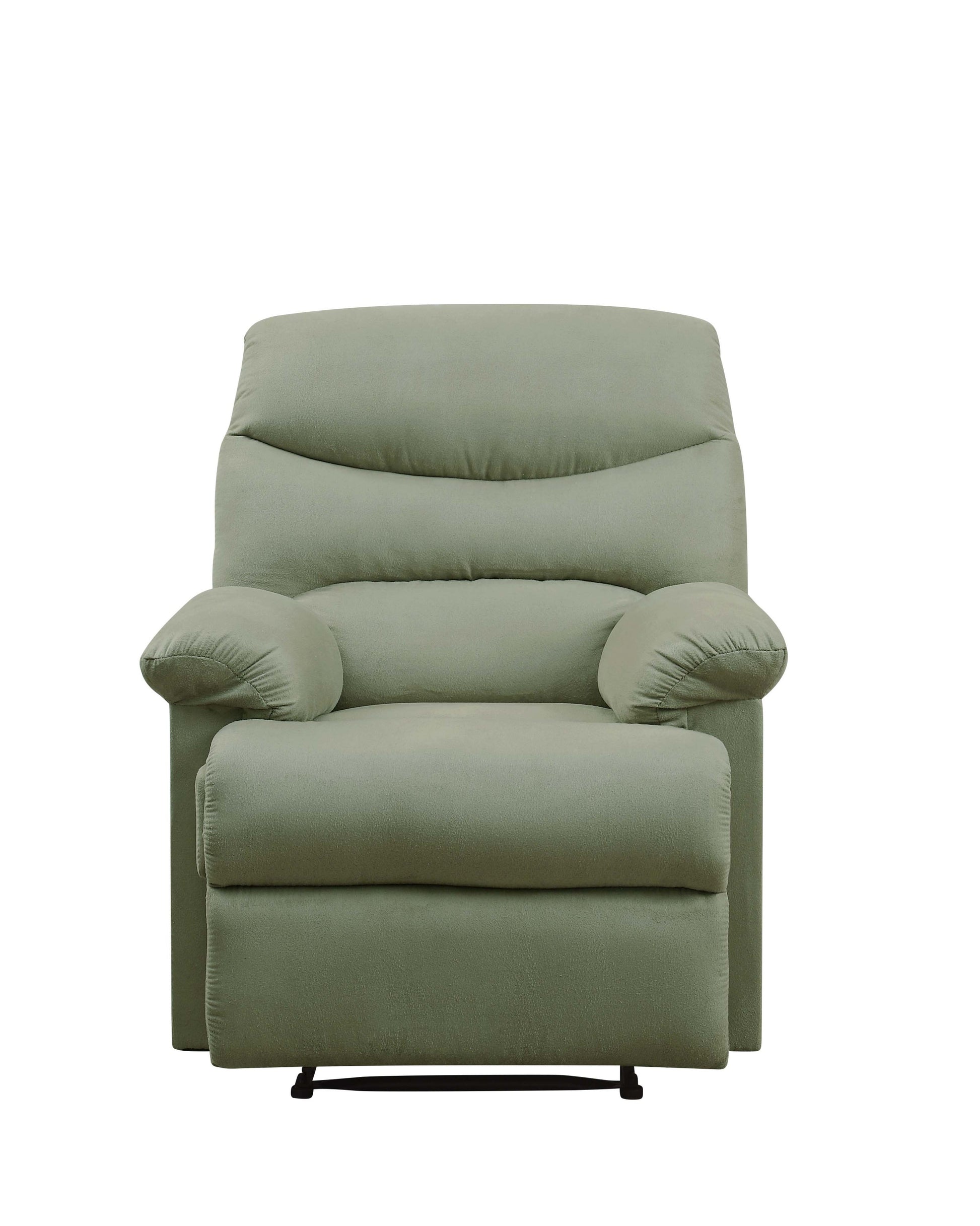 Sage Motion Recliner With Pillow Top Arms Sage Microfiber Manual Handle Wood Primary Living Space Tight Back Handle Pillow Top Arms Fabric Metal