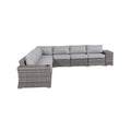 Fully Assembled Outdoor Wicker Patio Sofa Quick Setup Pre Assembled Patio Furniture Grey Mix Wicker