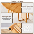 Table And Chair Set, Ancient Style Solid Wood Dining Table, Imitation Rattan Table Legs, Beautiful Simple Solid Wood Dining Chair, Perfect For Dinner, Meetings, Home And Office Decoration Wood Rubber Wood
