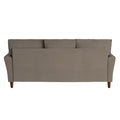 Brown Velvet Upholstery 1Pc Comfort Sofa Plush Seatbacks Tufted Detail Solid Wood Frame Modern Living Room Furniture Brown Velvet Wood Modern Flared Arms Solid Wood 3 Seat