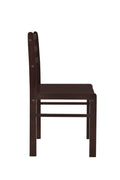 7Pc Dining Set Brown Finish Dining Table And 6 Chairs, Mdf And Solid Wood, Dining Kitchen Set Furniture Brown Seats 6 Dining Room 4 Leg Rectangular Dining Table With Chair Mdf